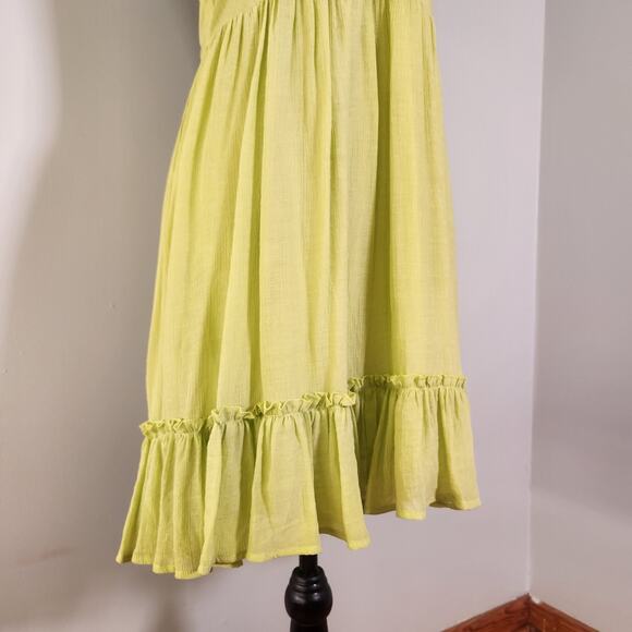 NEW IN Lattice Detail Green Sundress, Size Large - Picture 4 of 11